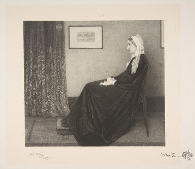 Arrangement i grått og svart: Portrait of the Artists Mother, 1892. av Thomas Robert Way