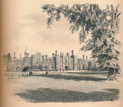 Vestfronten til Hampton Court Palace, 1902 av Thomas Robert Way
