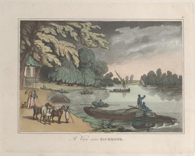 A View near Richmond, fra Sketches from Nature, 1822., 1822. Skapere: Thomas Rowlandson, Joseph Constantine Stadler. av ThomasThomas Rowlandson, Joseph Constantine Stadler Thomas Rowlandson, Joseph Constantine Stadler