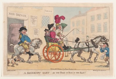 A Bankrupt Cart, or The Road to Ruin in the East!, 5. november 1799., 5. november 1799. av Thomas Rowlandson