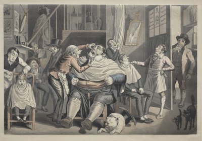 En frisørsalong av Thomas Rowlandson