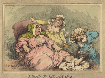A Bawd on Her Last Legs, 1792 (håndfarget etsning og akvatint) av Thomas Rowlandson