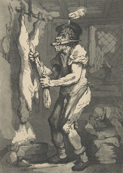 En slakter, 1. januar 1790., 1. januar 1790. av Thomas Rowlandson