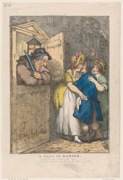 En kake i fare, 20. april 1806., 20. april 1806. av Thomas Rowlandson