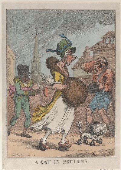 En katt i Pattens, 1812., 1812. av Thomas Rowlandson