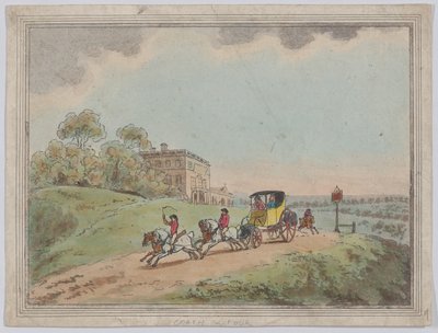En vogn med fire hester (fra *Rustic Sketches*) av Thomas Rowlandson