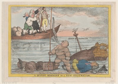 En dykkermaskin på en ny konstruksjon, 31. mai 1806., 31. mai 1806. av Thomas Rowlandson