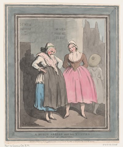 En nederlandsk abbedisse og hennes nymfer, 4. april 1796., 4. april 1796. av Thomas Rowlandson