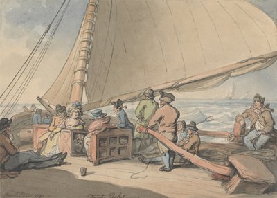 Et nederlandsk pakkebåt i en økende bris av Thomas Rowlandson