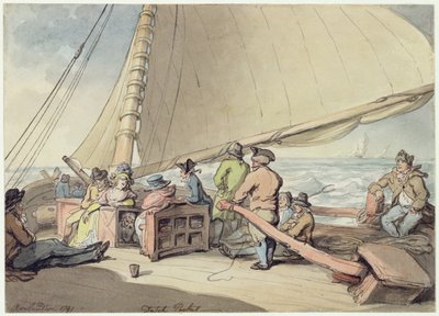 En nederlandsk pakke i en stigende bris av Thomas Rowlandson