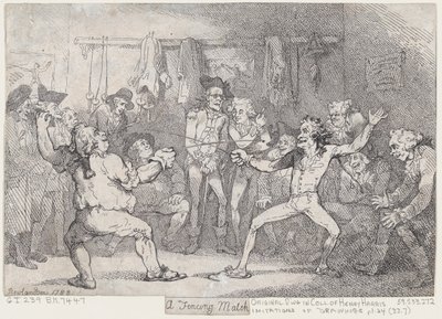 En fektekamp, 29. desember 1788., 29. desember 1788. av Thomas Rowlandson