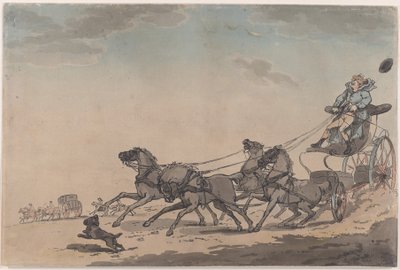 En fire-i-hånd, eller The Runaway Carriage, 1791-93., 1791-93. av Thomas Rowlandson