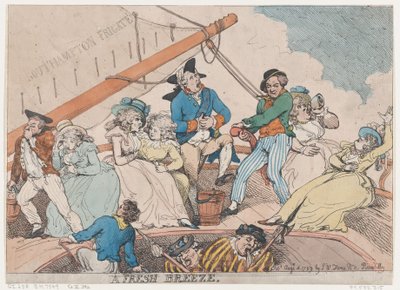 En frisk bris, 4. august 1789., 4. august 1789. av Thomas Rowlandson
