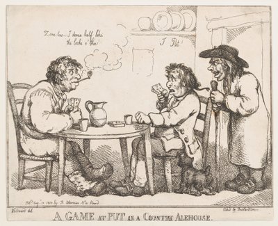 A Game at Put in a Country Alehouse, 10. august 1810., 10. august 1810. av Thomas Rowlandson