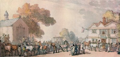 En hestemesse i Southampton, c1820, 1918 av Thomas Rowlandson