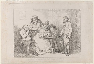 En kvinne i limbo, eller: Kausjonssøknad for jøde avslått av Thomas Rowlandson