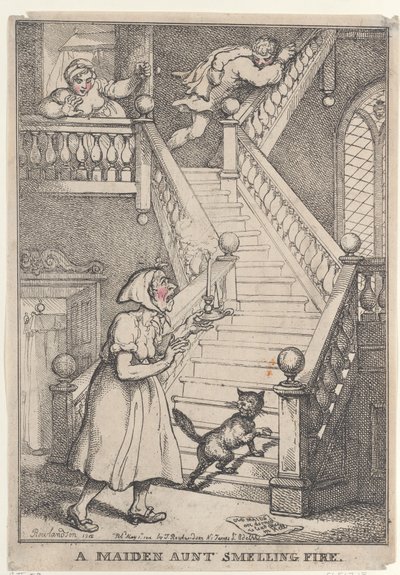 En ugift tante som lukter brann av Thomas Rowlandson
