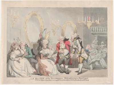 En seremoniemester som introduserer en partner, 24. november 1795., 24. november 1795. av Thomas Rowlandson