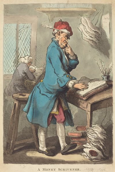 En Money Scrivener av Thomas Rowlandson