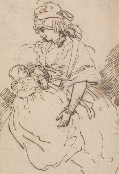 En mor og et barn av Thomas Rowlandson