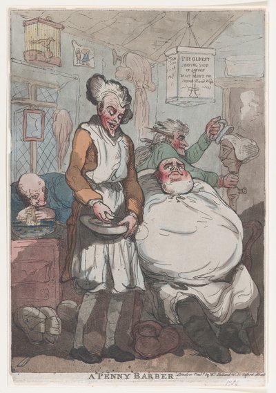 En Penny Barber, 1789., 1789. av Thomas Rowlandson