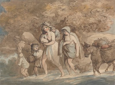 En pottemaker kommer tilbake fra markedet av Thomas Rowlandson
