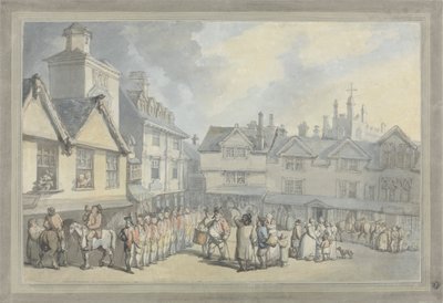En anmeldelse på en markedsplass av Thomas Rowlandson
