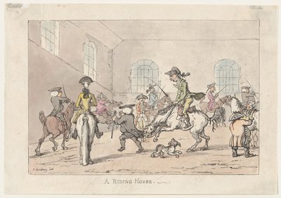 Et ridehus, 1799, 1799. av Thomas Rowlandson