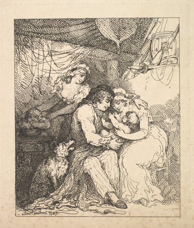 En sjømannsfamilie, 1787. av Thomas Rowlandson