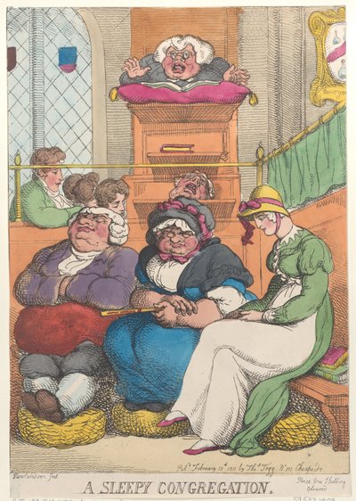 A Sleepy Congregation, 12. februar 1811., 12. februar 1811. av Thomas Rowlandson