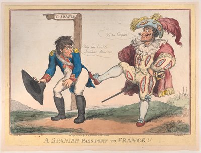 En spansk passport til Frankrike!!, 12. september 1808., 12. september 1808. av Thomas Rowlandson