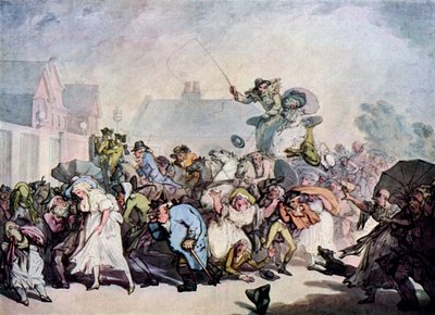 A Squall in Hyde Park, 1791, 1929 av Thomas Rowlandson