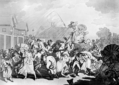 A Sudden Squall in Hyde Park, c1791. av Thomas Rowlandson