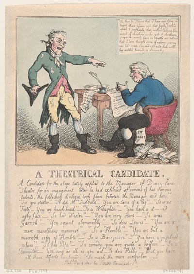 En teaterkandidat, 1797., 1797. av Thomas Rowlandson