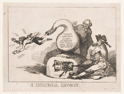 En teatralsk chymist, mai 1786., mai 1786. av Thomas Rowlandson