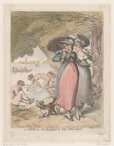 A View on the Banks of Themsen, 18. juni 1807., 18. juni 1807. av Thomas Rowlandson