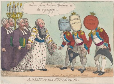 Et besøk i synagogen, 28. april 1809., 28. april 1809. av Thomas Rowlandson