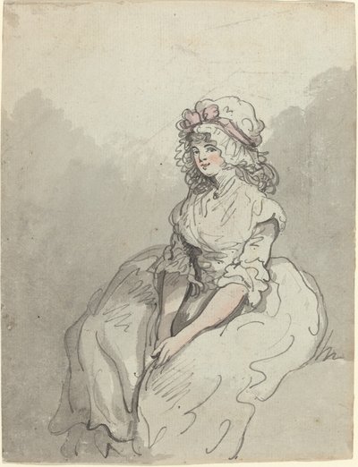 En ung engelsk skjønnhet av Thomas Rowlandson