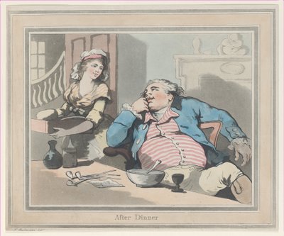 Etter middag, 1790., 1790. av Thomas Rowlandson