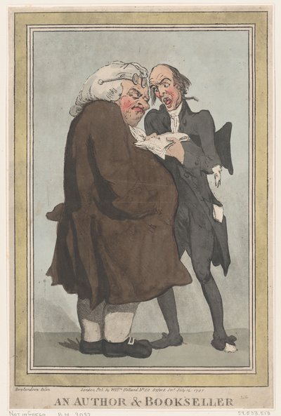 En forfatter og bokhandler, 14. juli 1797., 14. juli 1797. av Thomas Rowlandson