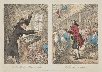 Et essay om det sublime og det vakre, «Jomfruens tale» av Thomas Rowlandson