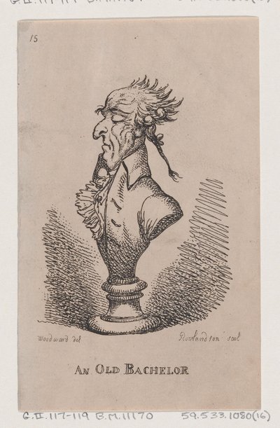 En gammel ungkar, 1808., 1808. av Thomas Rowlandson