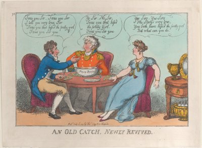 En gammel fangst, nylig gjenopplivet, 18. juli 1809., 18. juli 1809. av Thomas Rowlandson