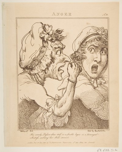 Anger, 21. januar 1800. av Thomas Rowlandson