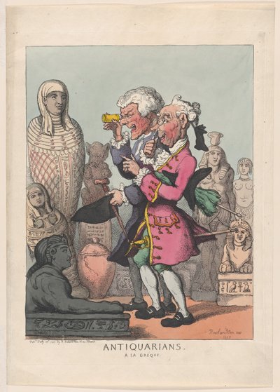 Antiquarians a la Greque, 14. juli 1805., 14. juli 1805. av Thomas Rowlandson