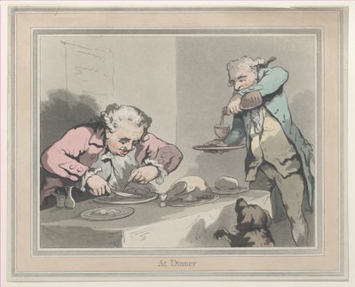 Ved middagen, 1790., 1790. av Thomas Rowlandson