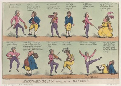 Awkward Squads Studying the Graces!!, 29. august 1809., 29. august 1809. av Thomas Rowlandson