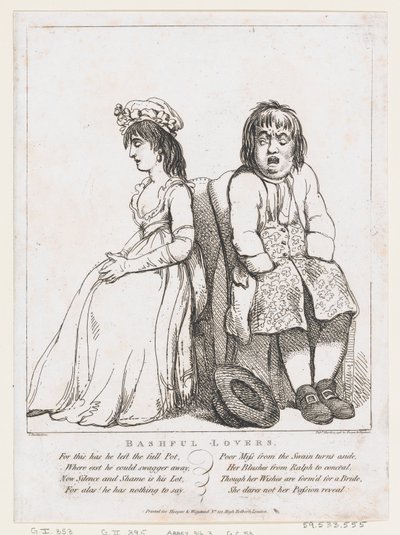 Bashful Lovers, 15. mars 1798., 15. mars 1798. av Thomas Rowlandson