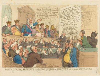 Boneys rettssak, dom og døende tale av Thomas Rowlandson