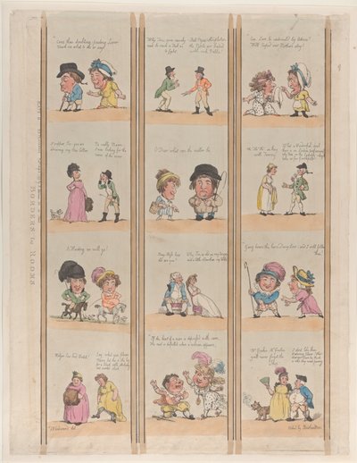Borders for Rooms, Extravaganzas Plate 6, 2. mai 1799., 2. mai 1799. av Thomas Rowlandson